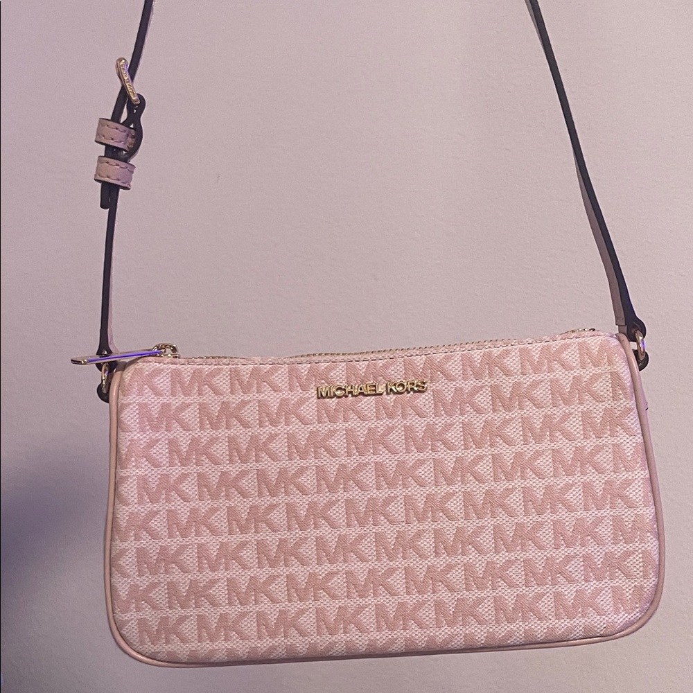 Michael Kors Light Pink Logo Crossbody Bag